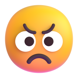 Angry Face emoji on Microsoft