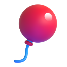 Balloon emoji on Microsoft