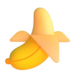 Banana emoji on Microsoft