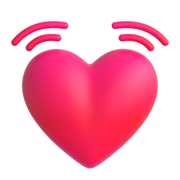 Beating Heart emoji on Microsoft