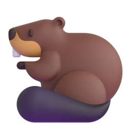 Beaver emoji on Microsoft