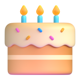 Birthday Cake emoji on Microsoft