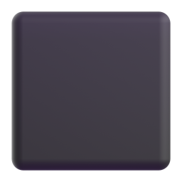 Black Large Square emoji on Microsoft