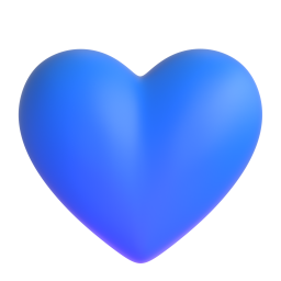 Blue Heart emoji on Microsoft