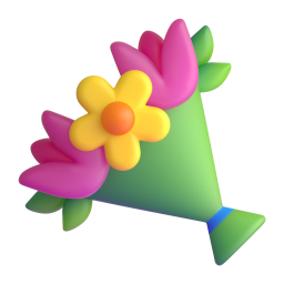 Bouquet emoji on Microsoft