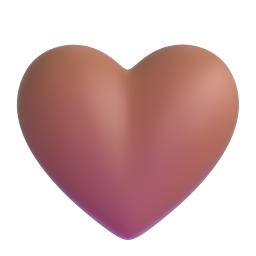 Brown Heart emoji on Microsoft