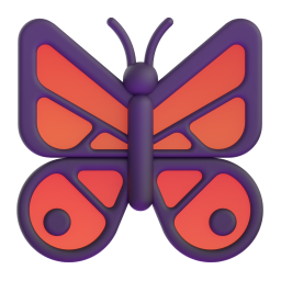 Butterfly emoji on Microsoft