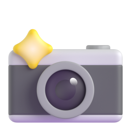 Camera with Flash emoji on Microsoft
