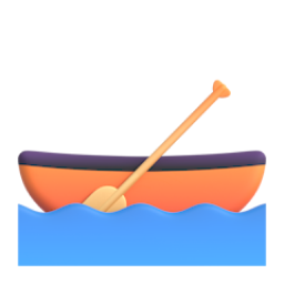 Canoe emoji on Microsoft