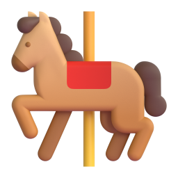 Carousel Horse emoji on Microsoft