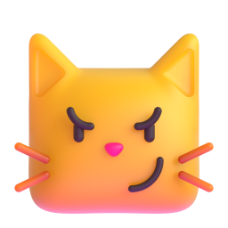 Cat with Wry Smile emoji on Microsoft