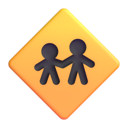 Children Crossing emoji on Microsoft