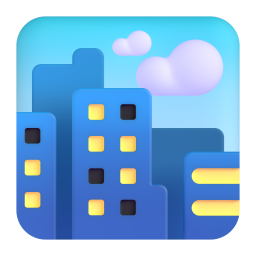 Cityscape emoji on Microsoft