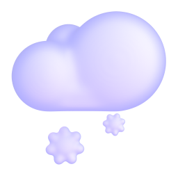Cloud With Snow emoji on Microsoft