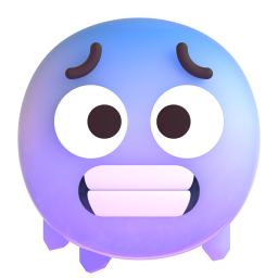 Cold Face emoji on Microsoft