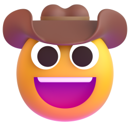Cowboy Hat Face emoji on Microsoft