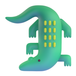 Crocodile emoji on Microsoft