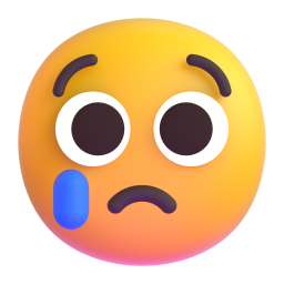 Crying Face emoji on Microsoft