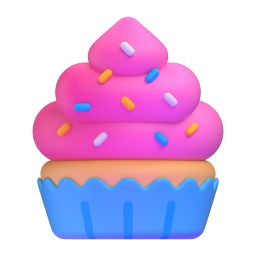 Cupcake emoji on Microsoft