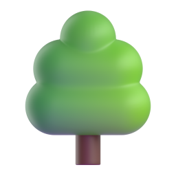 Deciduous Tree emoji on Microsoft