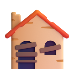 Derelict House emoji on Microsoft