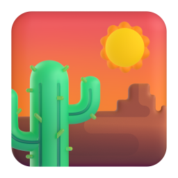 Desert emoji on Microsoft