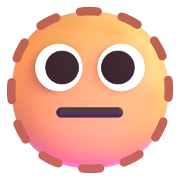 Dotted Line Face emoji on Microsoft