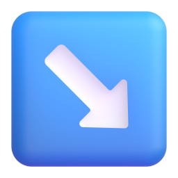 Down-Right Arrow emoji on Microsoft