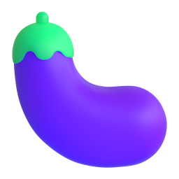 Eggplant emoji on Microsoft