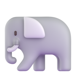Elephant emoji on Microsoft