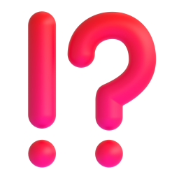 Exclamation Question Mark emoji on Microsoft