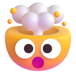 Exploding Head emoji on Microsoft