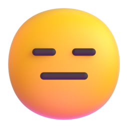 Expressionless Face emoji on Microsoft