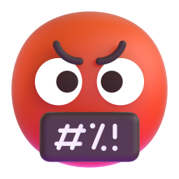 Face With Symbols On Mouth emoji on Microsoft