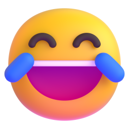 Face with Tears of Joy emoji on Microsoft