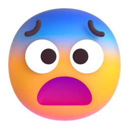 Fearful Face emoji on Microsoft