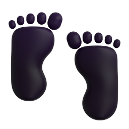 Footprints emoji on Microsoft
