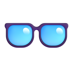 Glasses emoji on Microsoft