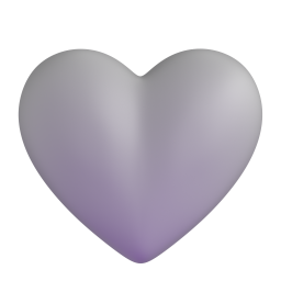 Grey Heart emoji on Microsoft