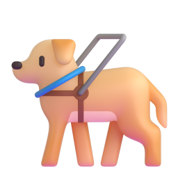 Guide Dog emoji on Microsoft