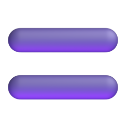 Heavy Equals Sign emoji on Microsoft