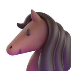 Horse Face emoji on Microsoft