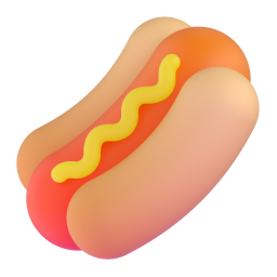 Hot Dog emoji on Microsoft