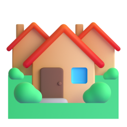 Houses emoji on Microsoft
