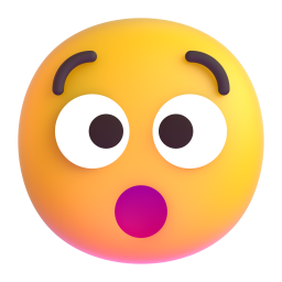 Hushed Face emoji on Microsoft