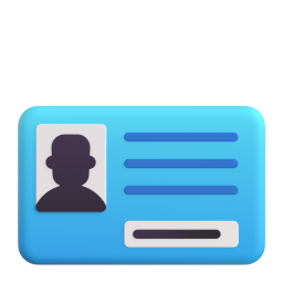 Identification Card emoji on Microsoft