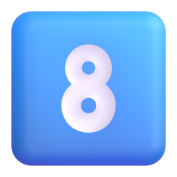 Keycap 8 emoji on Microsoft