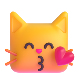 Kissing Cat emoji on Microsoft