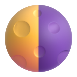 Last Quarter Moon emoji on Microsoft