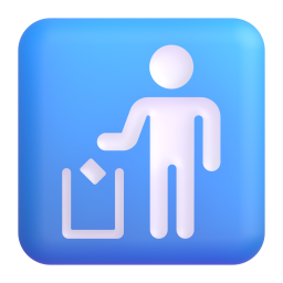 Litter in Bin Sign emoji on Microsoft